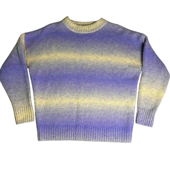 Rag & Bone Alpaca Knit Sweater Womens XS Crew Neck Ombre Striped Soft Girl - Picture 2 of 7